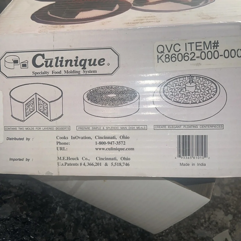 CULINIQUE Specially Food Molding System. 2 molds for layered desserts Ne…